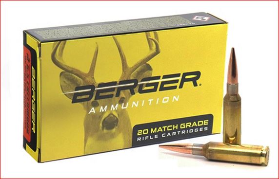 Berger 31070 Match Ammo 6.5 Creedmoor 156 Grain Elite Hunter Box of 20