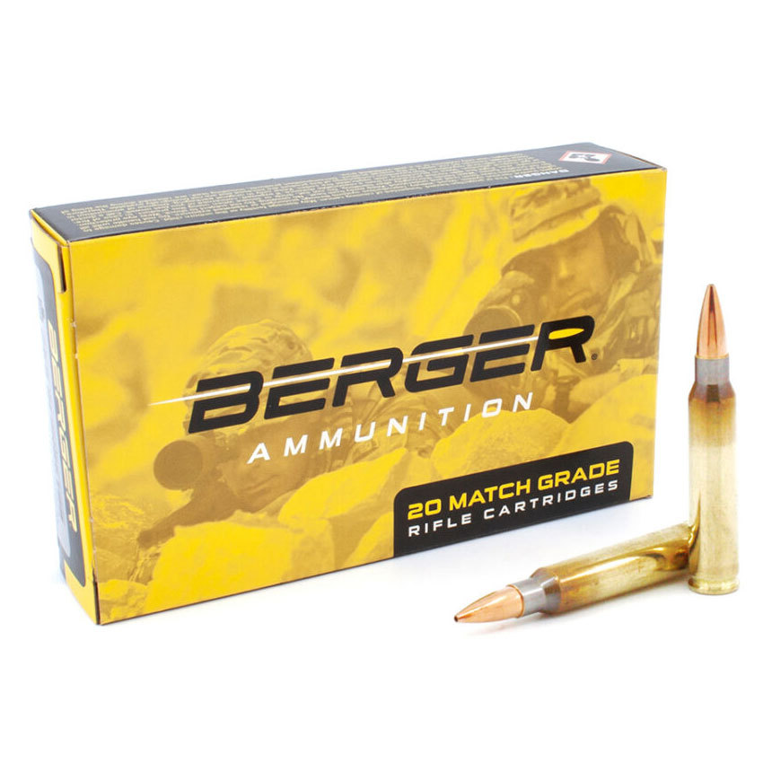 Berger 31081 Match Ammo 6.5 Creedmoor 144 Hybrid Target Box of 20