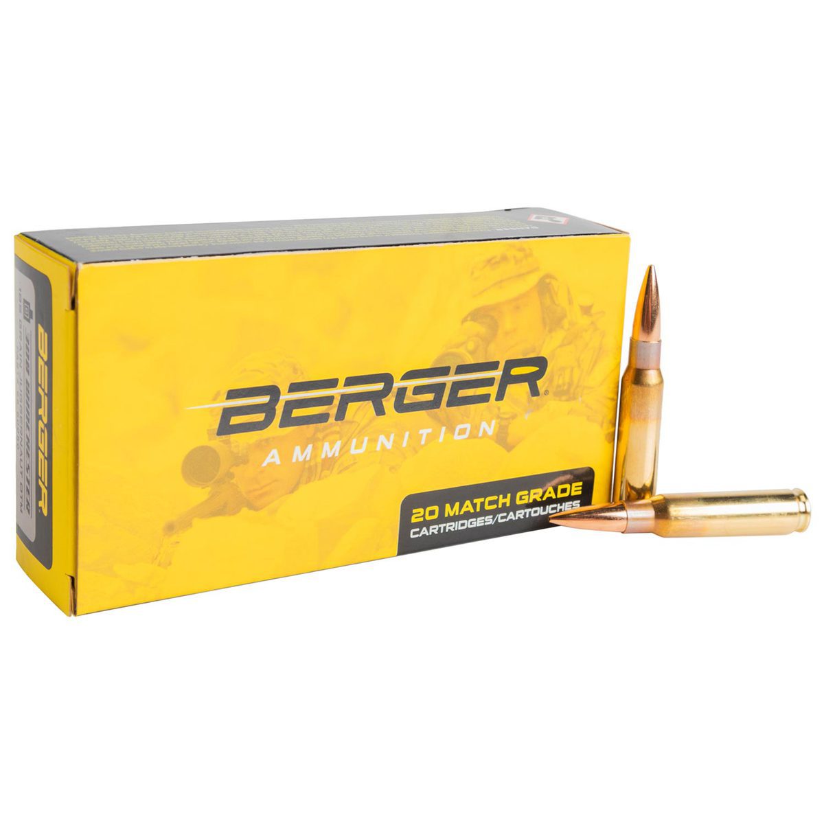 Berger 60050 Match Ammo 308 Winchester 185 Gr Juggernaut OTM Box of 20