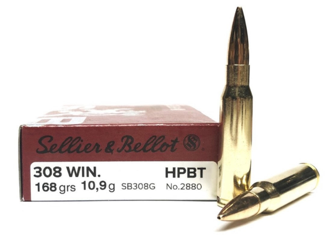 Sellier & Bellot SB308G Ammo 308 Winchester 168 Gr Precision HPBT Box of 20