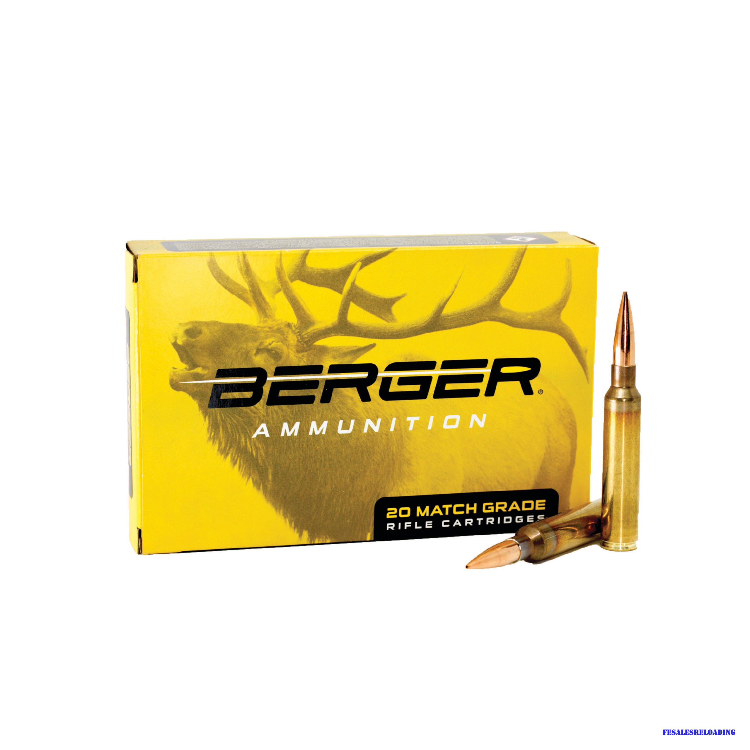 Berger 55010 Match Ammo 300 PRC 205 Gr Elite Hunter JHP Box of 20