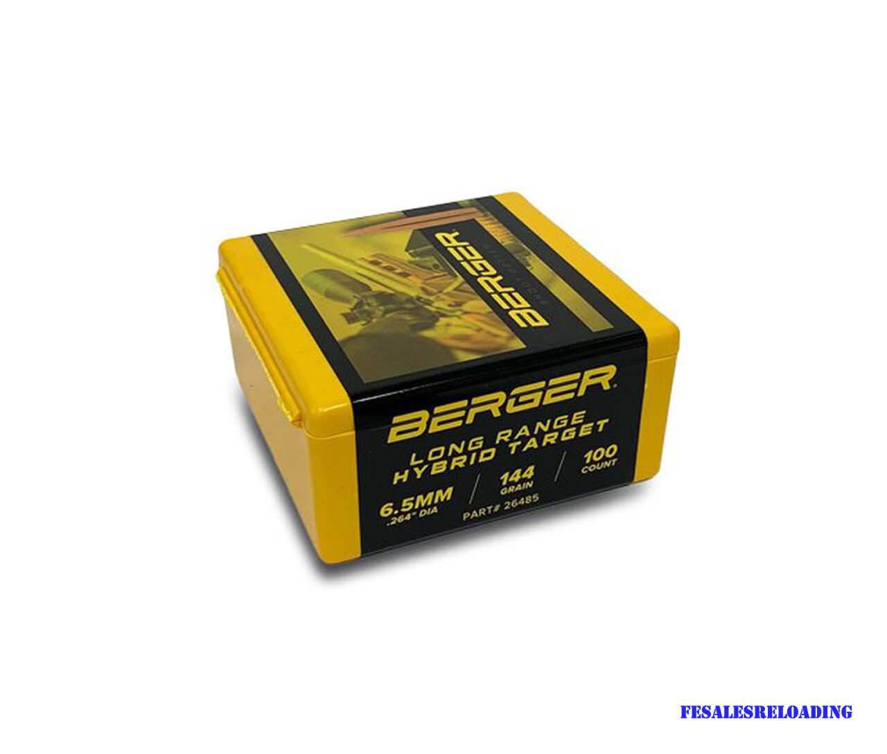 Berger 26485 Bullets 264 6.5 mm Cal .264 144 Gr Hybrid Target HPBT 100 Ct