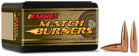 Barnes 30100 Match Burner Bullets 264 Cal 6.5mm .264 Dia 145 Gr Open Tip BT
