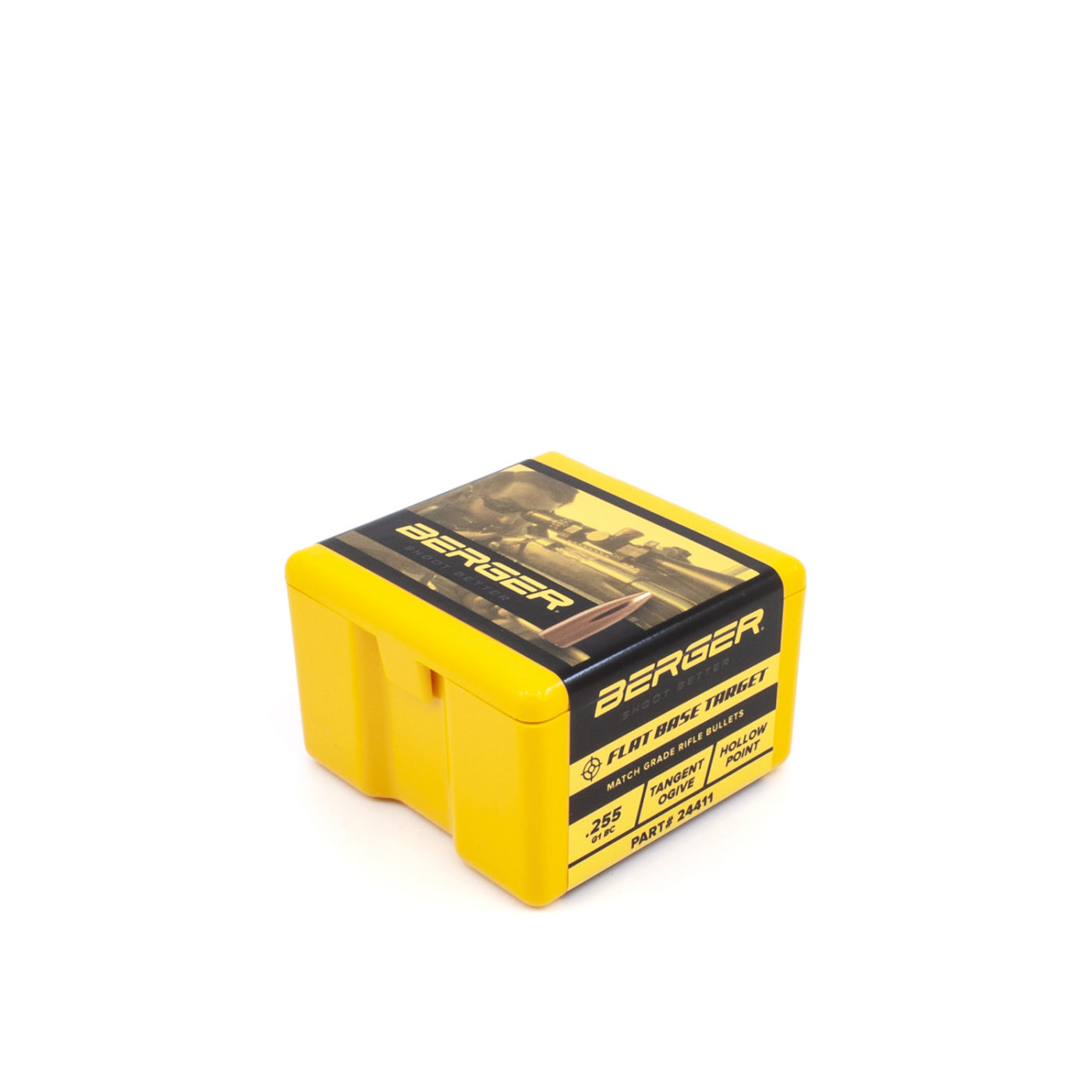 Berger 24411 Bullets 243 Caliber 6mm Dia 68 Gr HP Flat Base Target 100 Ct