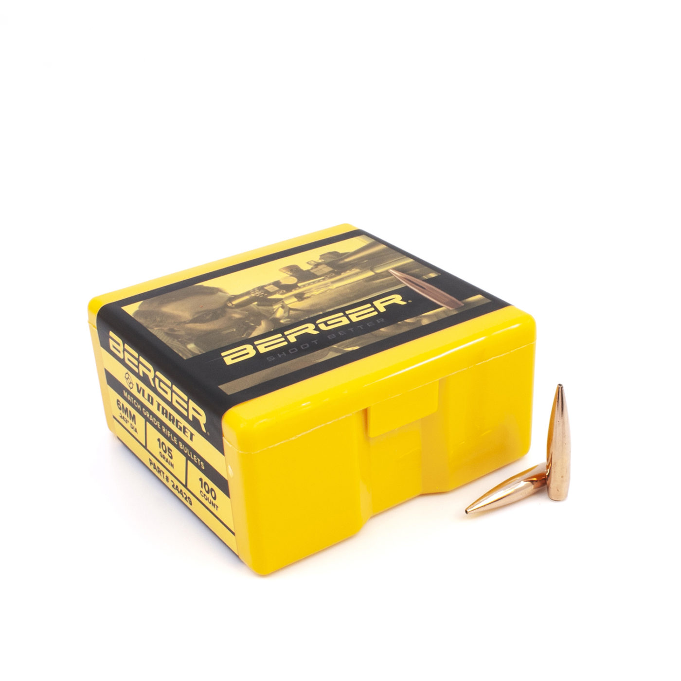 Berger 24429 Bullets 243 Cal .243 6mm Dia 105 Gr VLD HPBT 100 Ct