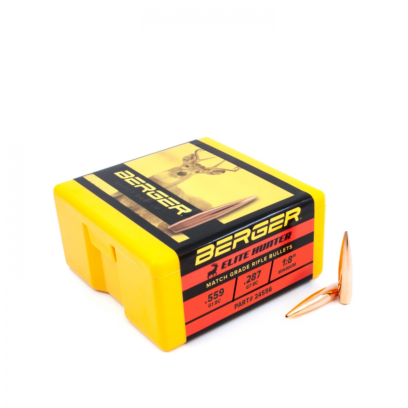 Berger 24556 Bullets 243 Cal 6mm 108 Gr Hybrid Elite Hunter HPBT 100 Ct