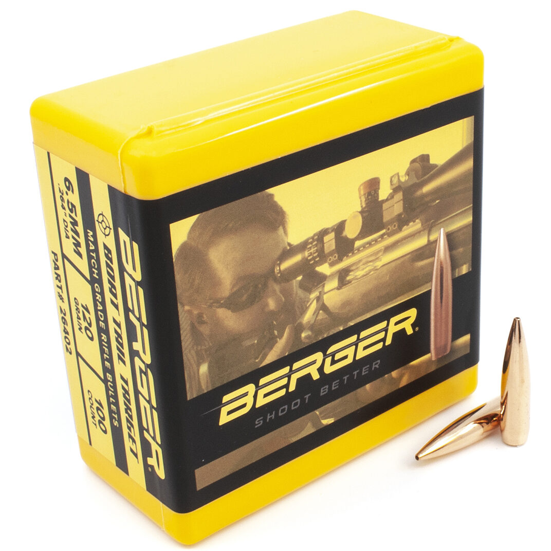 Berger 26402 Bullets 264 6.5mm Cal .264 Dia 120 Gr HPBT 100 Ct