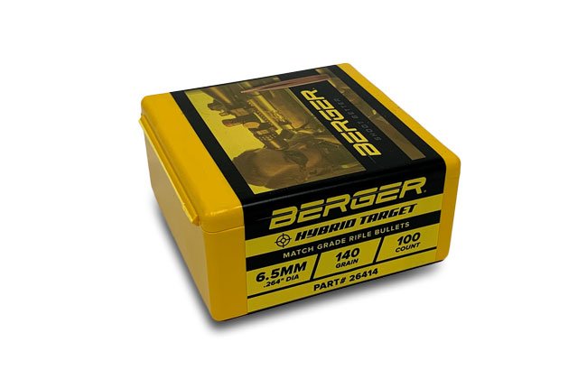 Berger 26414 Bullets 264 6.5mm Cal .264 Dia 140 Gr Hybrid HPBT 100 Ct