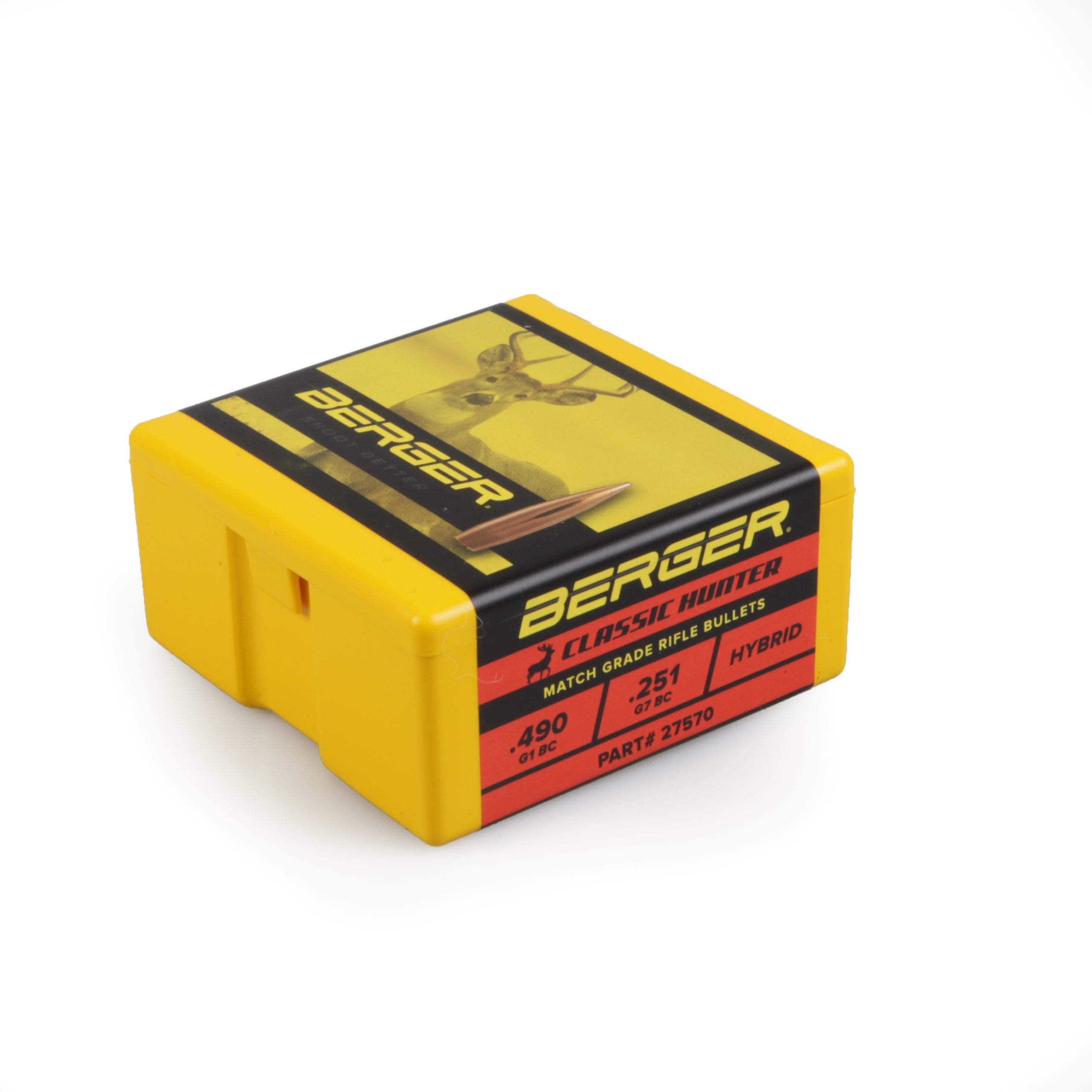 Berger 27570 Bullets 270 Cal .277 Dia 130 Gr Hunter HPBT 100 Ct