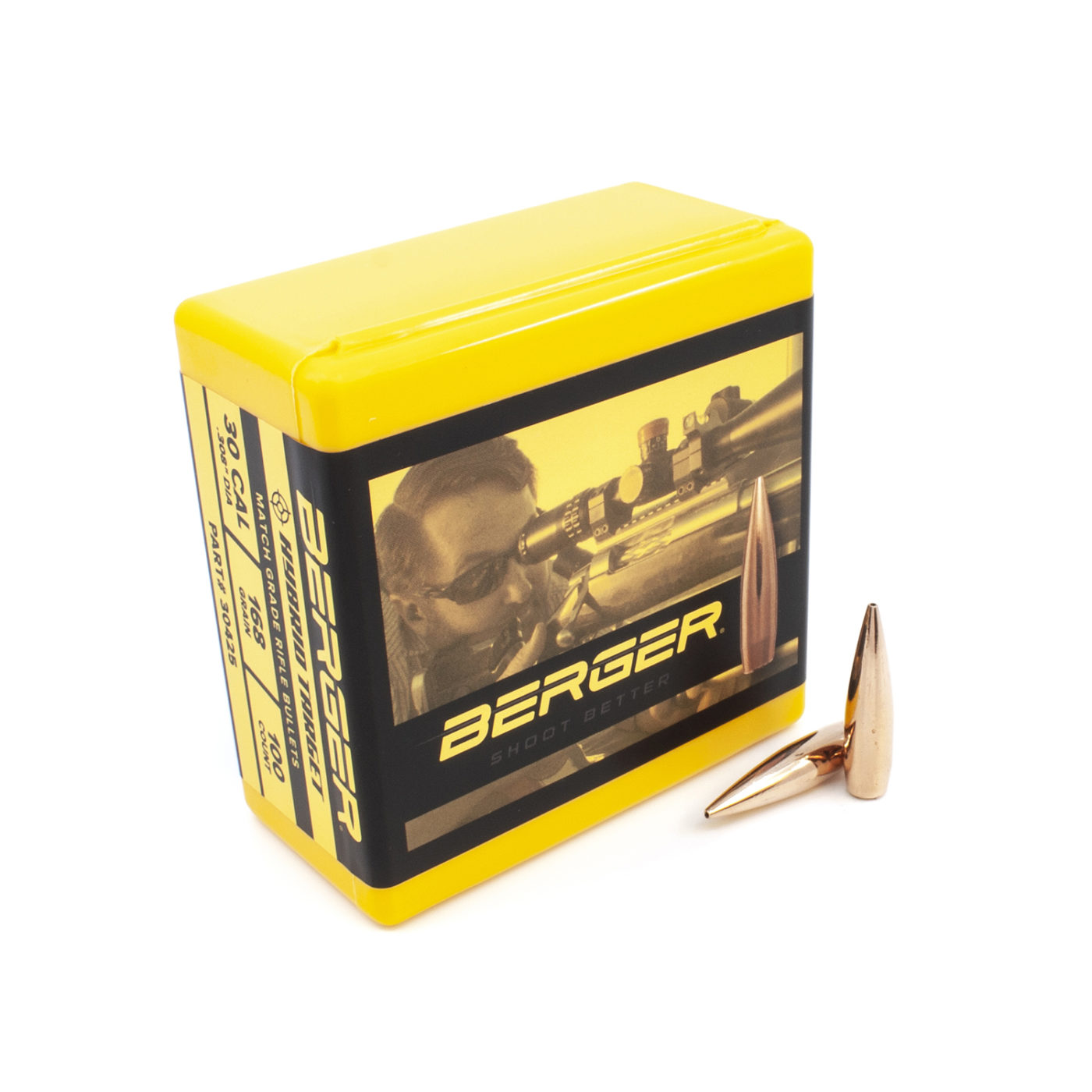 Berger 30425 Bullets 30 Cal .308 Dia 168 Gr Hybrid Target HPBT 100 Ct