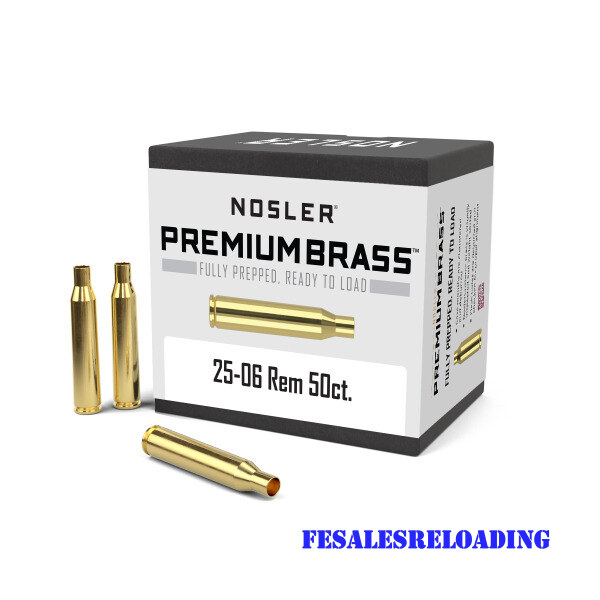 Nosler Brass 25-06 Remington Unprimed Box of 50