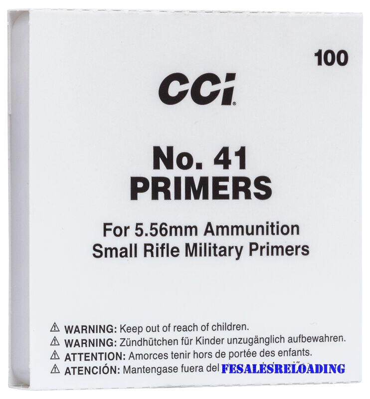 CCI 41 Small Rifle Primers Box of 100 (1 Tray of 100)
