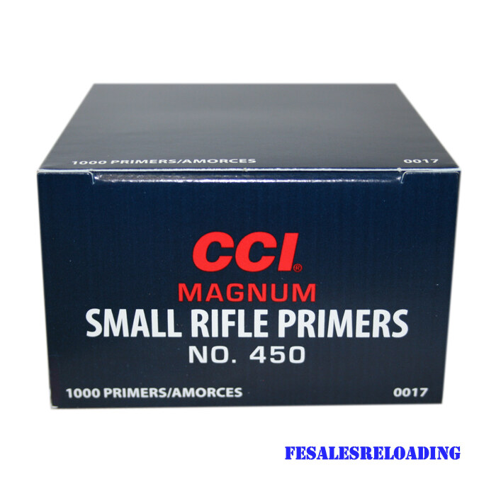 CCI 450 Small Rifle Magnum Primers Brick 1000 (10 Trays of 100) #450