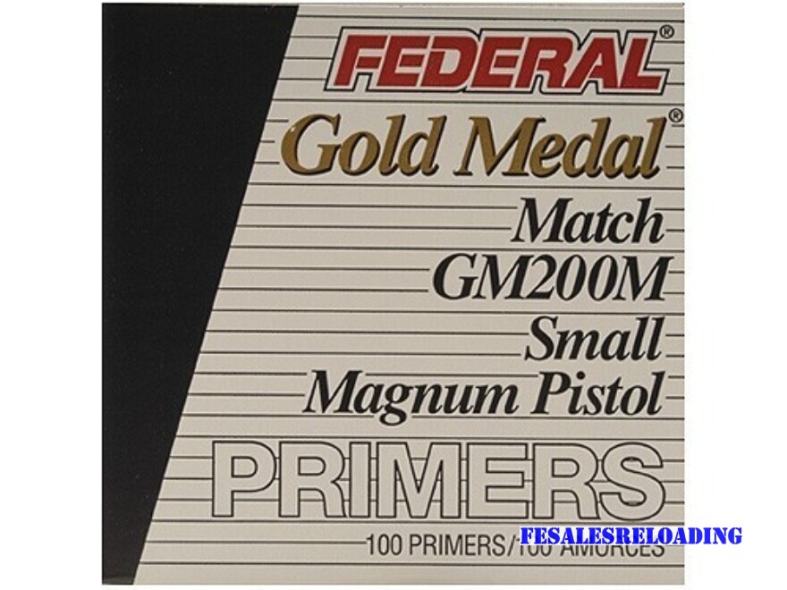 Federal GM200M Premium Gold Medal Small Pistol Magnum Primers 1 Tray of 100