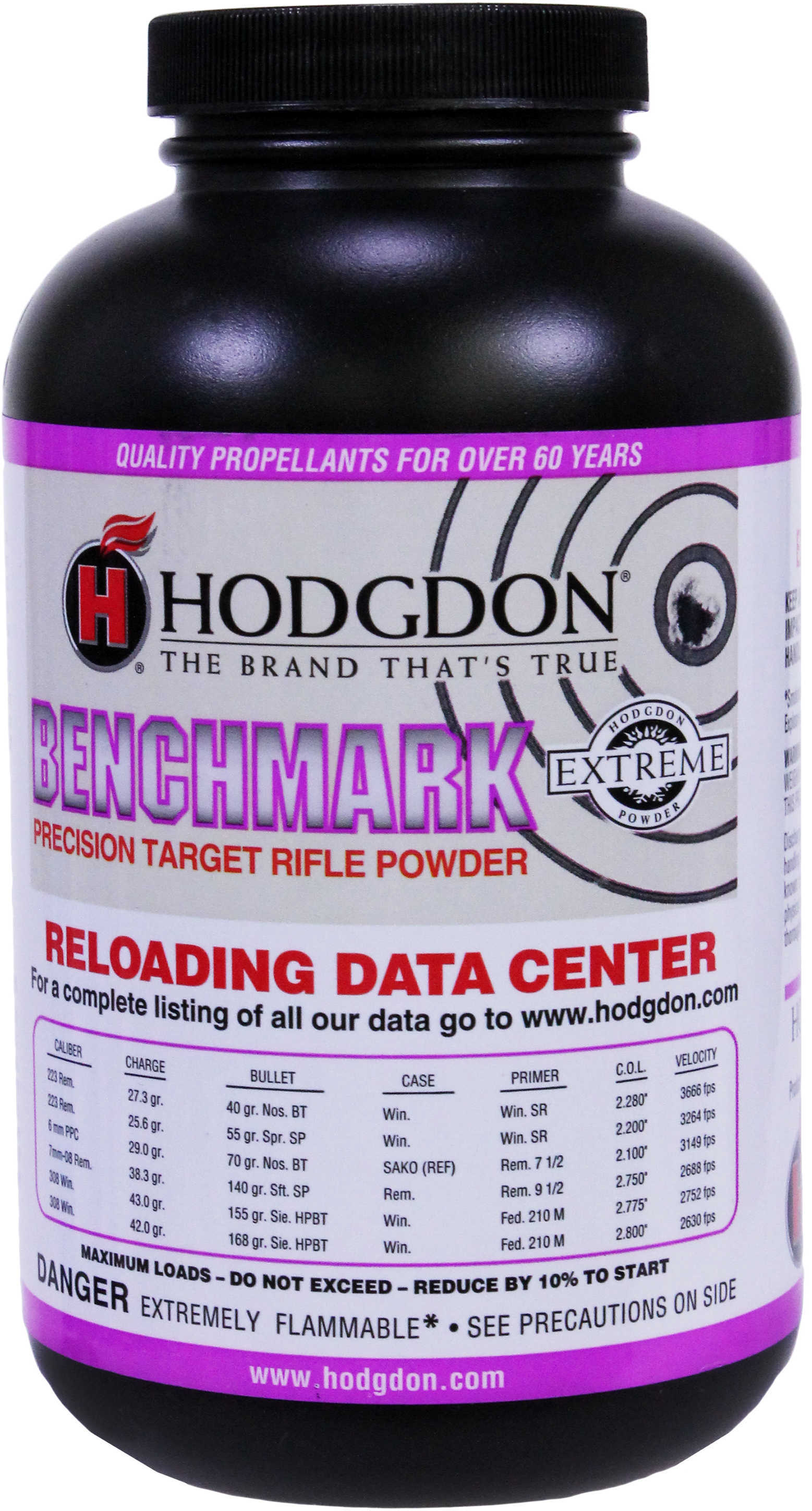 Hodgdon Benchmark Precision Target Smokeless Gun Powder 1 lb-img-0