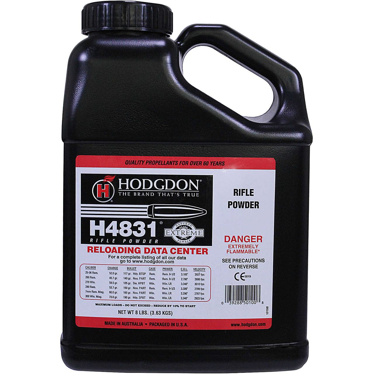 Hodgdon H-4831 Smokeless Gun Powder 8 lb H4831 - Other Reloading Supplies at GunBroker.com : 960079796