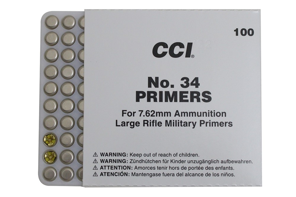 CCI 34 Large Rifle Military Grade Primers 