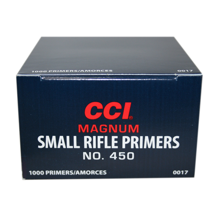 CCI 450 Small Rifle Magnum Primers Brick 1000 (10 Trays of 100) #450-img-0