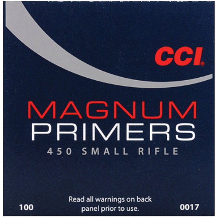 CCI 450 Small Rifle Magnum Primers Box of 100 (1 Tray of 100) #450-img-0