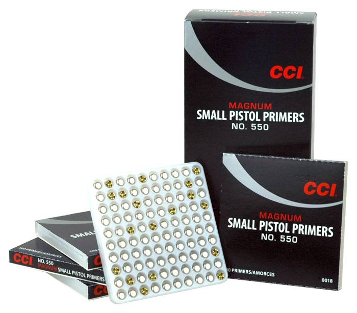 CCI 550 Small Pistol Magnum Primers Brick of 1000 (10 Trays of 100) #550-img-0
