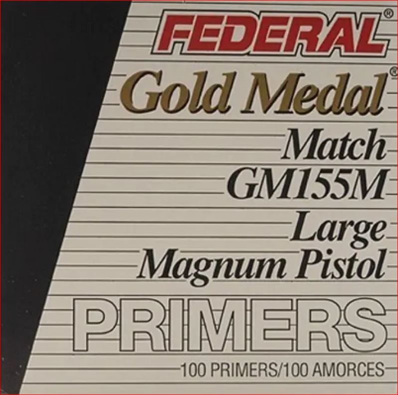 Federal GM155M Premium Gold Medal Large Pistol Magnum Primers 1 Tray of 100-img-0