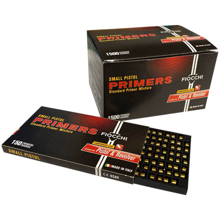 Fiocchi 445SMP Small Pistol Primers 1500 (10 sleeves of 150)-img-0