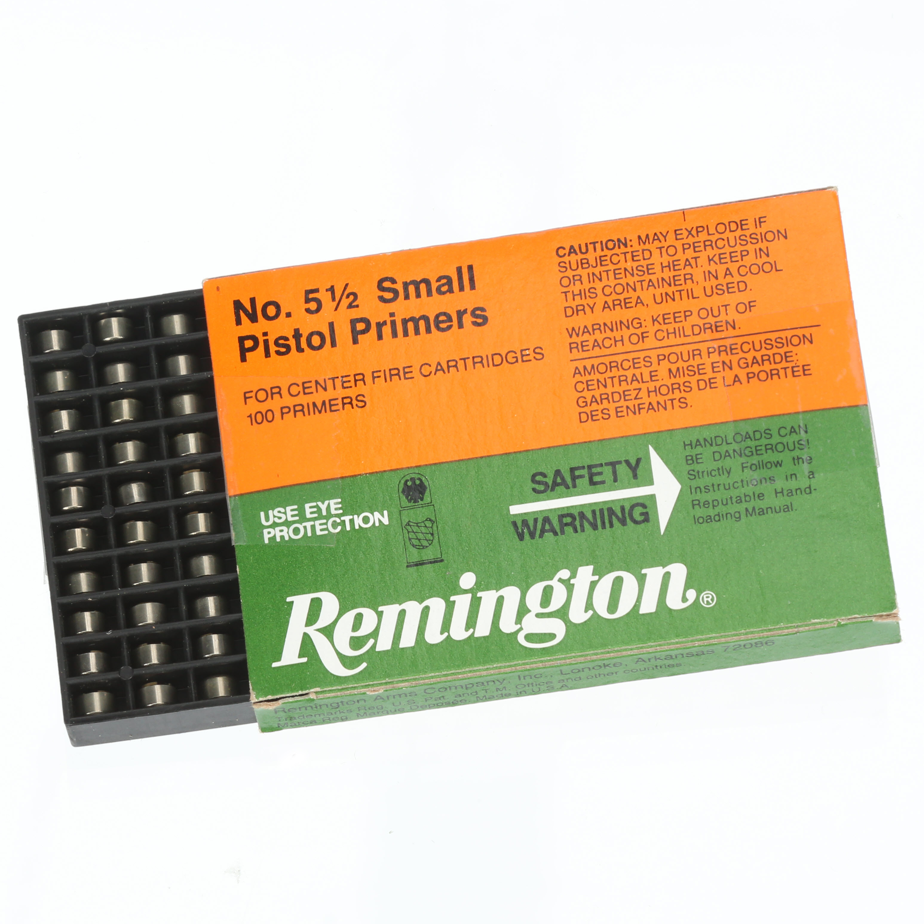 Remington 5-1/2 Small Pistol Magnum Primers 1 Tray of 100-img-0
