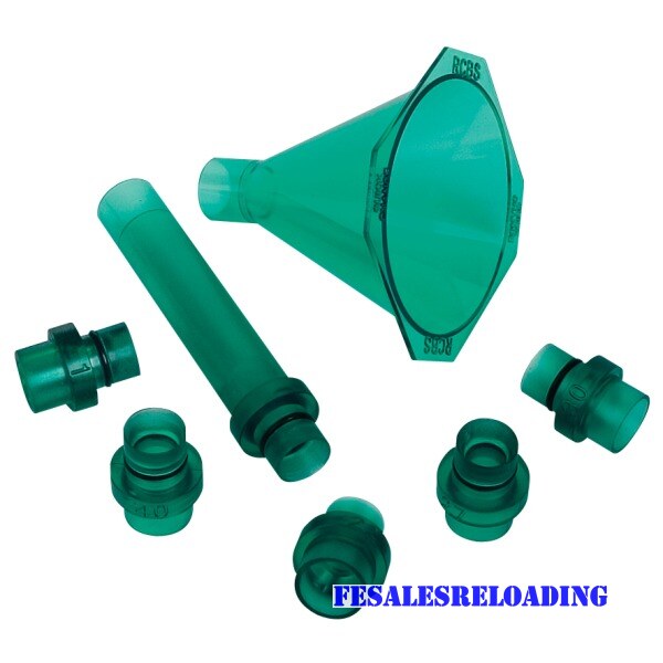 RCBS QUICK CHANGE POWDER FUNNEL KIT w/ 5 ADAPTORS